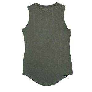 Rokwolf Escape Women's Burnt Olive Green Sleeveless Tank Pima/Moda/Spand Size S